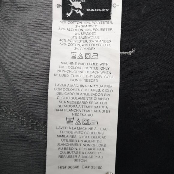 Oakley Men's Size 34 Waist Grey Lightweight Zipper & Button Closure Pants - Picture 4 of 14